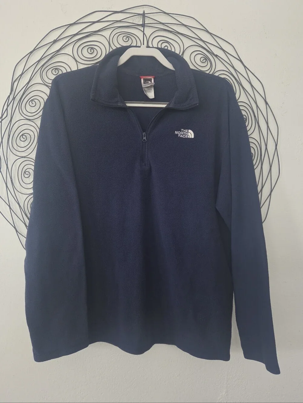 The North Face Polartec Classic Men's Large Navy Quarter Zip Fleece Pullover